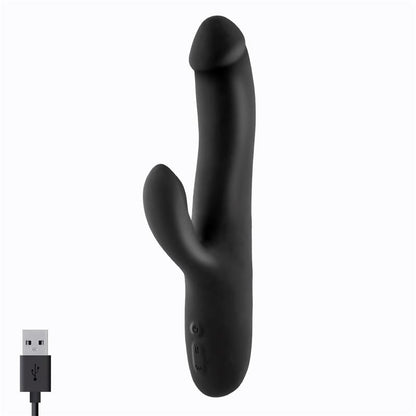 TARDENOCHE - ANGUS VIBRADOR CON FUNCIÓN DE MOVIMIENTO THRUSTING 2 MOTORES SILICONA USB