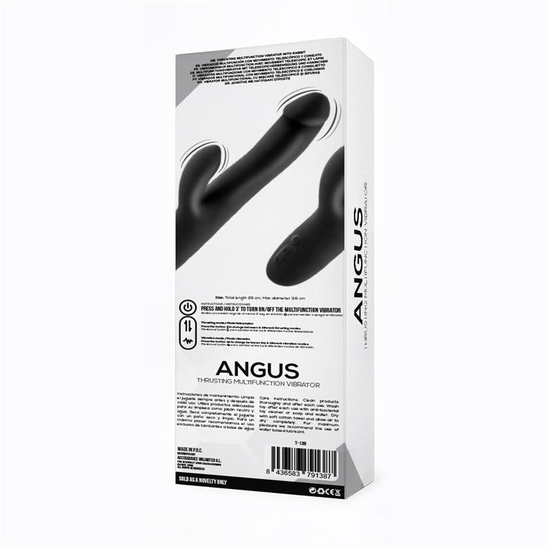TARDENOCHE - ANGUS VIBRADOR CON FUNCIÓN DE MOVIMIENTO THRUSTING 2 MOTORES SILICONA USB