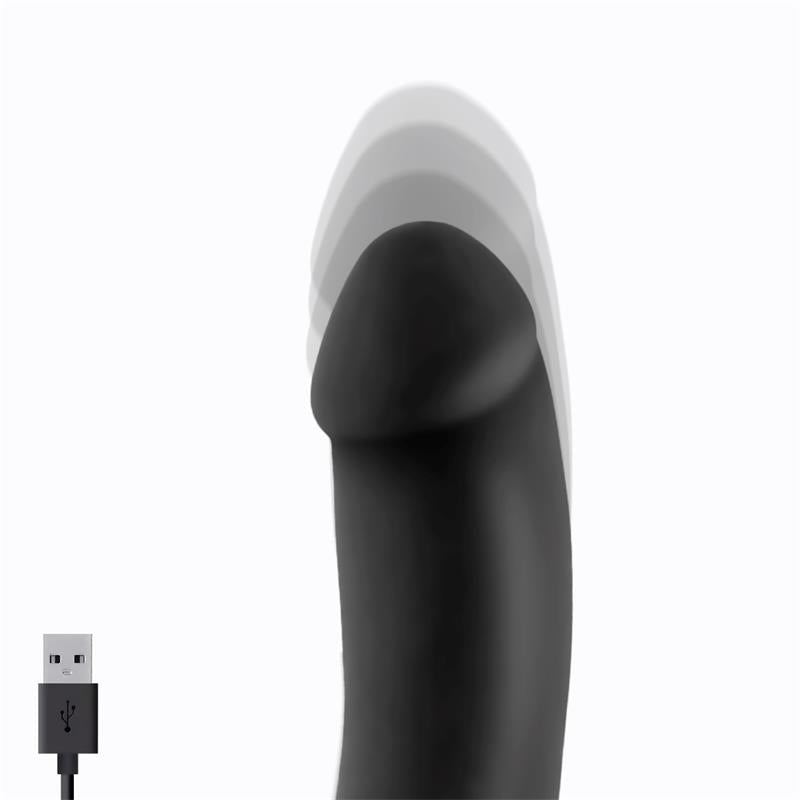 TARDENOCHE - ANGUS VIBRADOR CON FUNCIÓN DE MOVIMIENTO THRUSTING 2 MOTORES SILICONA USB