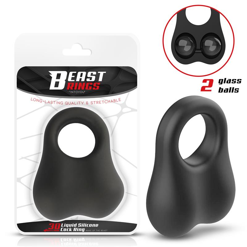 BEAST RINGS - ANILLO CON BOLAS INTERNAS SILICONA LIQUIDA 30 MM