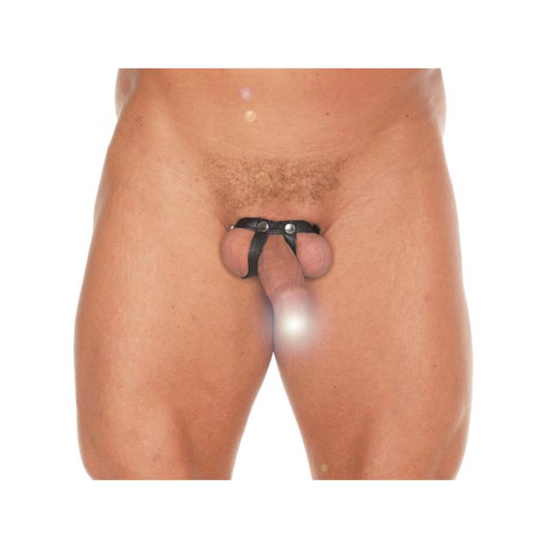 BONDAGE PLAY - ANILLO DE CUERO PARA LOS TESTÍCULOS