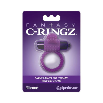 FANTASY C-RINGZ - ANILLO DE SILICONA CON BALA VIBRADORA PÚRPURA