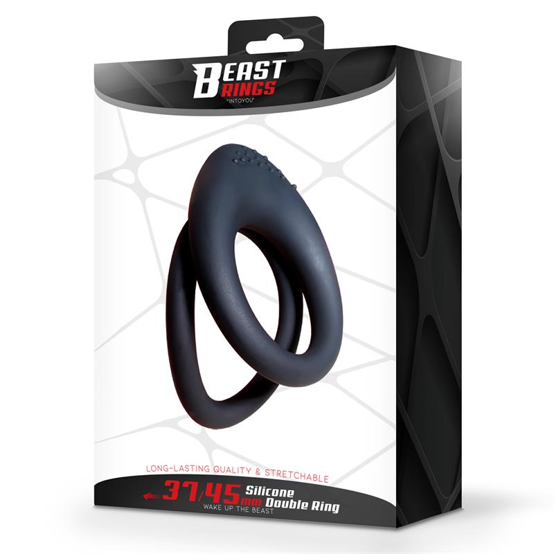 BEAST RINGS - ANILLO DOBLE PARA EL PENE 37/45 MM