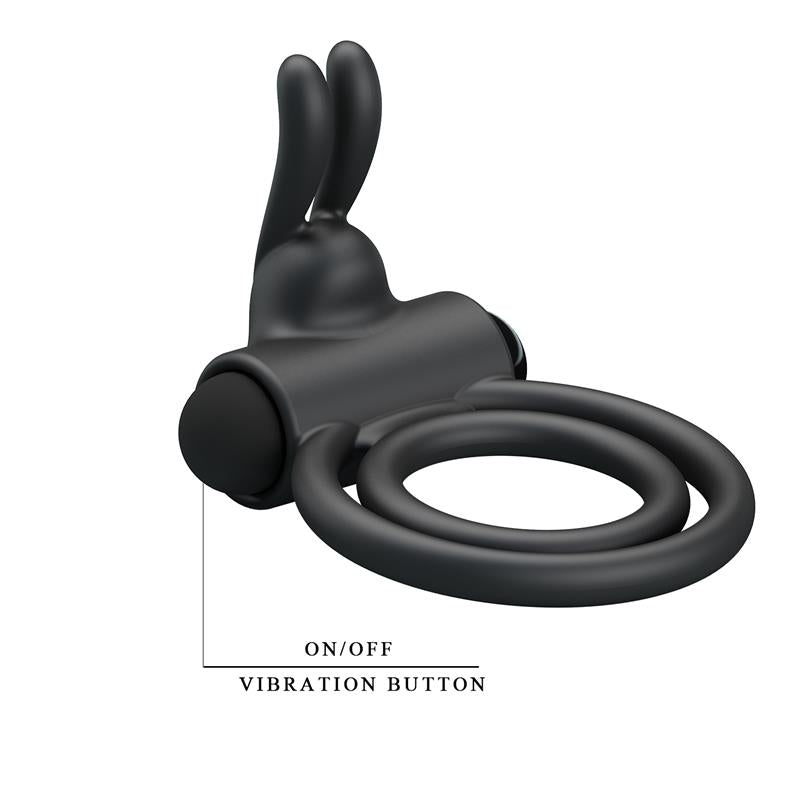 PRETTYLOVE - ANILLO DOBLE PARA EL PENE CON VIBRACIÓN OSMOND