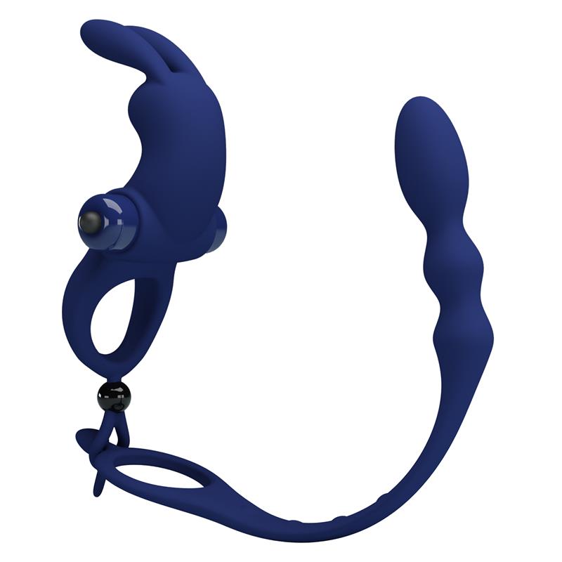 PRETTYLOVE - ANILLO PARA EL PENE CON CADENA ANAL