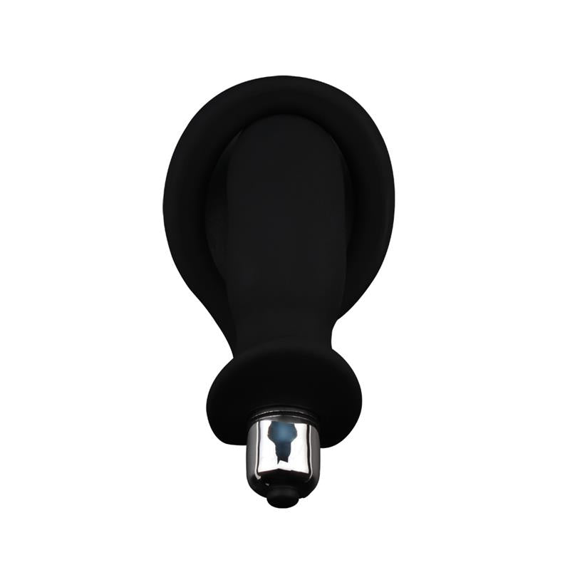 CHISA - ANILLO PARA EL PENE CON PLUG ANAL NEGRO