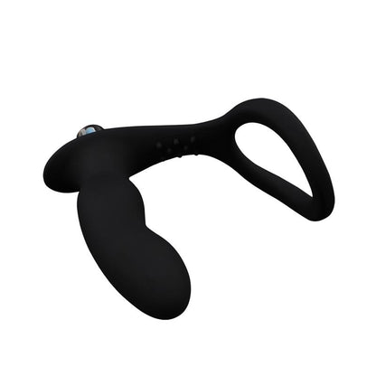 CHISA - ANILLO PARA EL PENE CON PLUG ANAL NEGRO