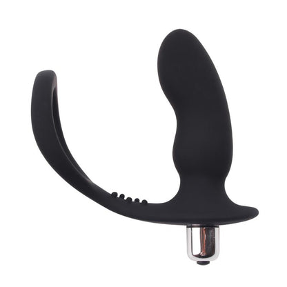 CHISA - ANILLO PARA EL PENE CON PLUG ANAL NEGRO