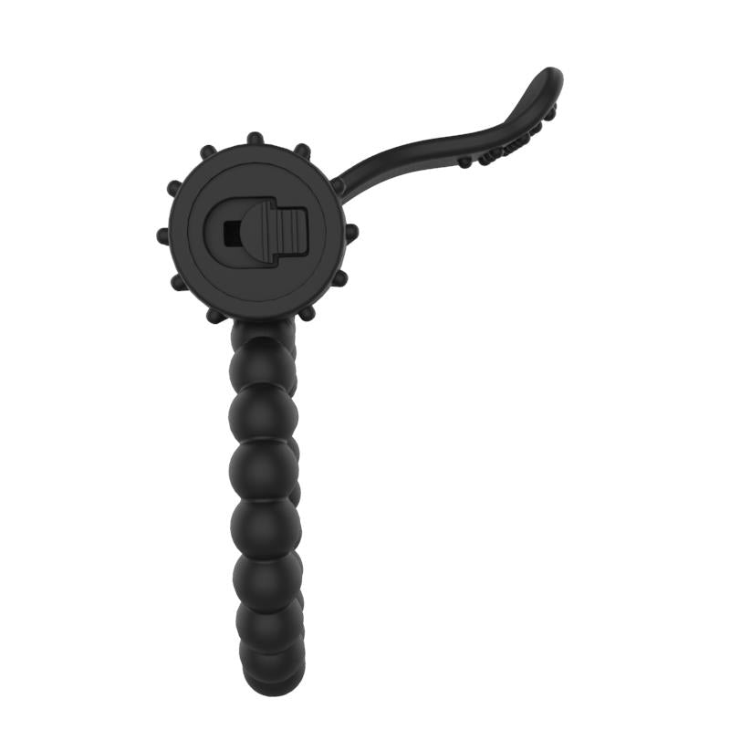 A-GUSTO - ANILLO PARA EL PENE CON VIBRACIÓN NEGRO