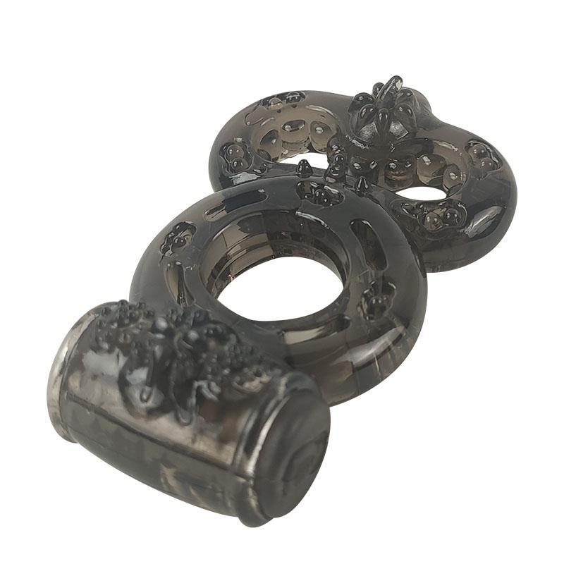 A-GUSTO - ANILLO PARA EL PENE CON VIBRACIÓN NEGRO