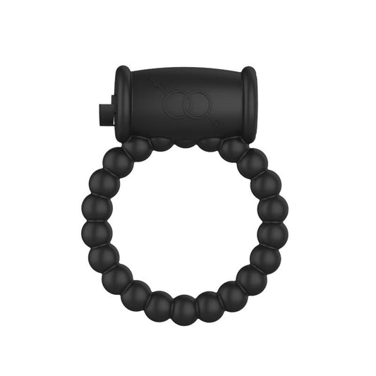 A-GUSTO - ANILLO PARA EL PENE CON VIBRACIÓN NEGRO