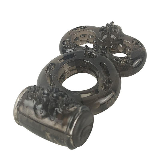 A-GUSTO - ANILLO PARA EL PENE CON VIBRACIÓN NEGRO