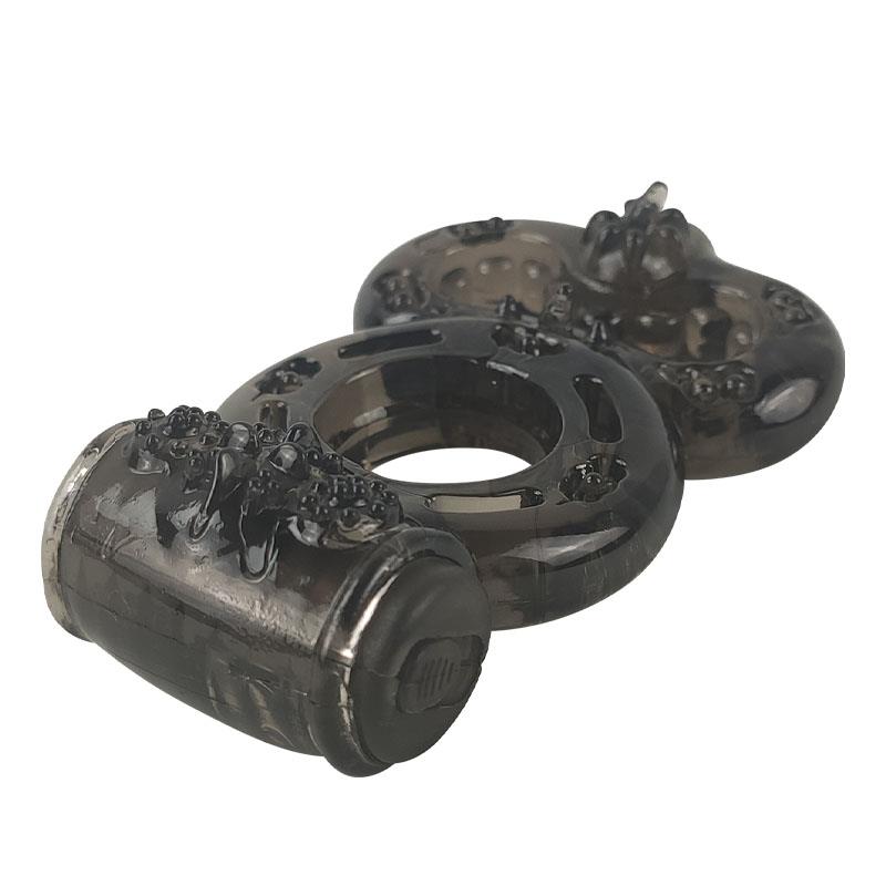 A-GUSTO - ANILLO PARA EL PENE CON VIBRACIÓN NEGRO
