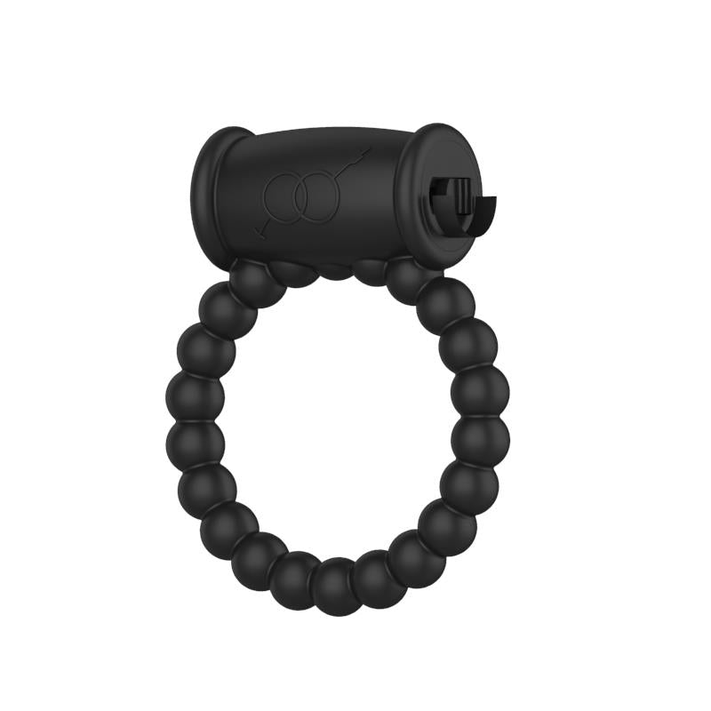 A-GUSTO - ANILLO PARA EL PENE CON VIBRACIÓN NEGRO