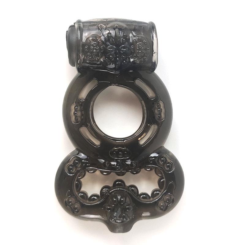 A-GUSTO - ANILLO PARA EL PENE CON VIBRACIÓN NEGRO