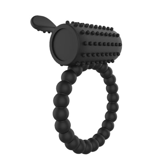 A-GUSTO - ANILLO PARA EL PENE CON VIBRACIÓN NEGRO