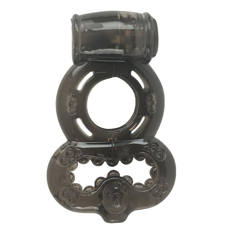 A-GUSTO - ANILLO PARA EL PENE CON VIBRACIÓN NEGRO