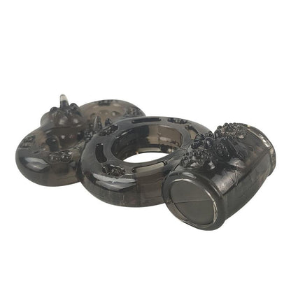 A-GUSTO - ANILLO PARA EL PENE CON VIBRACIÓN NEGRO