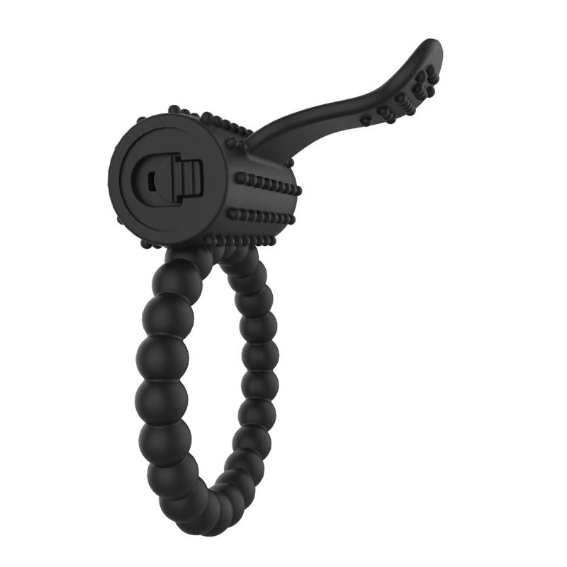 A-GUSTO - ANILLO PARA EL PENE CON VIBRACIÓN NEGRO