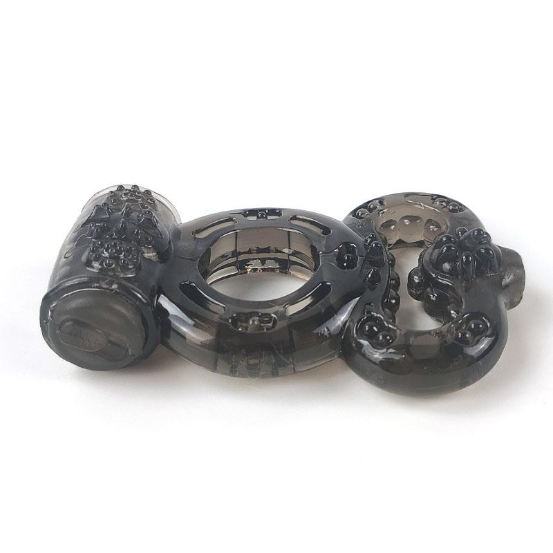A-GUSTO - ANILLO PARA EL PENE CON VIBRACIÓN NEGRO