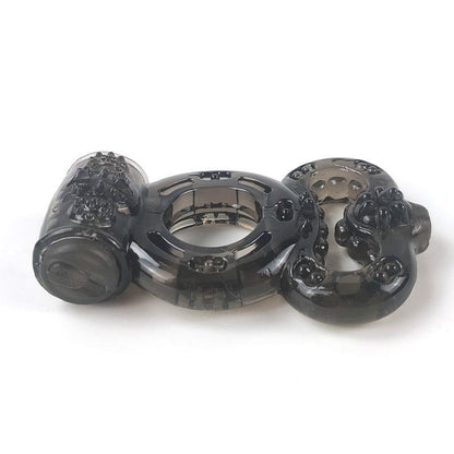 A-GUSTO - ANILLO PARA EL PENE CON VIBRACIÓN NEGRO