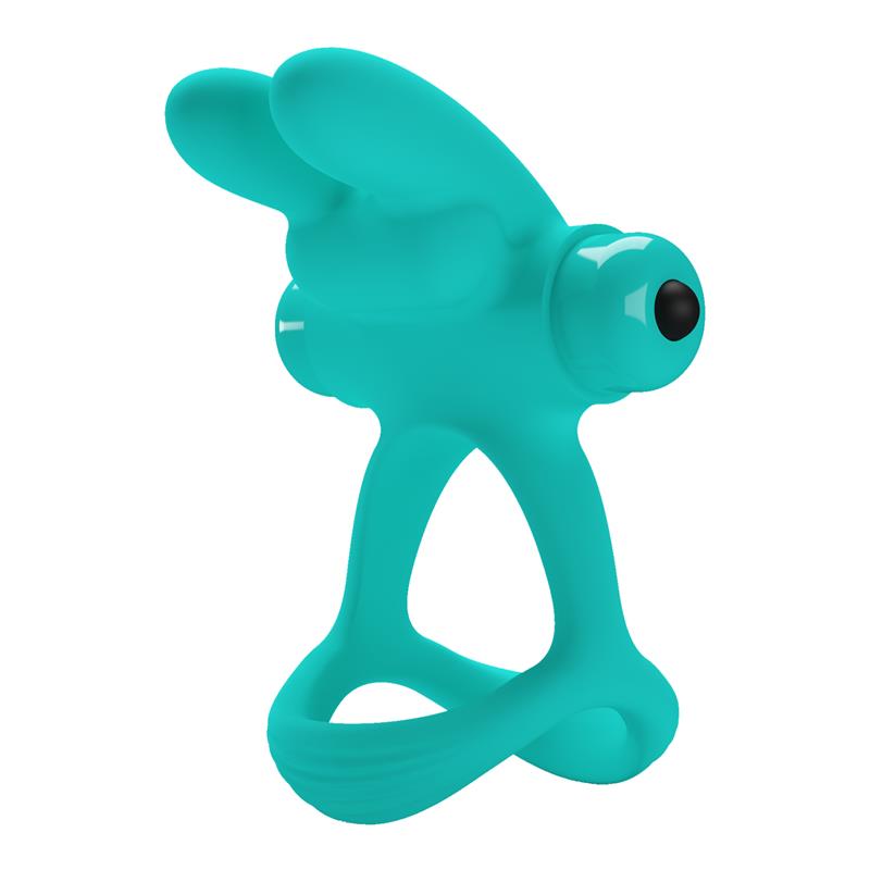 PRETTYLOVE - ANILLO PARA EL PENE CON VIBRACIÓN PASSIONATE DANTE VERDE