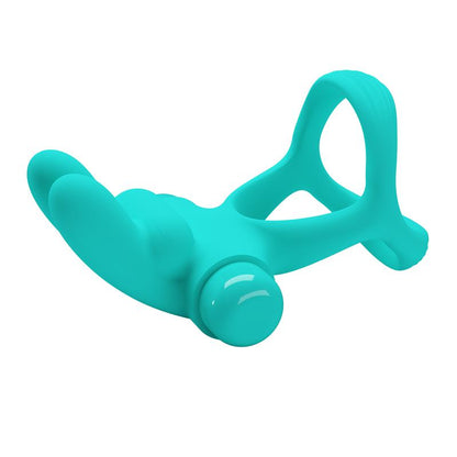 PRETTYLOVE - ANILLO PARA EL PENE CON VIBRACIÓN PASSIONATE DANTE VERDE