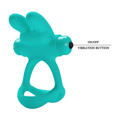 PRETTYLOVE - ANILLO PARA EL PENE CON VIBRACIÓN PASSIONATE DANTE VERDE