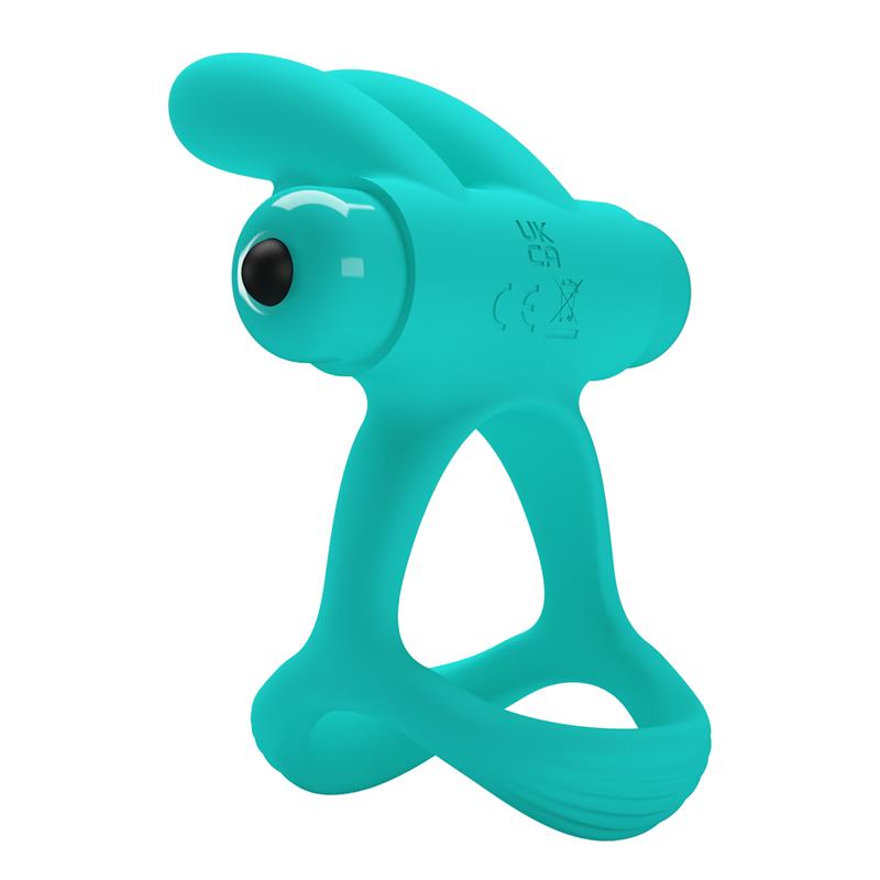 PRETTYLOVE - ANILLO PARA EL PENE CON VIBRACIÓN PASSIONATE DANTE VERDE