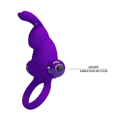PRETTYLOVE - ANILLO PARA EL PENE CON VIBRACIÓN RABBIT