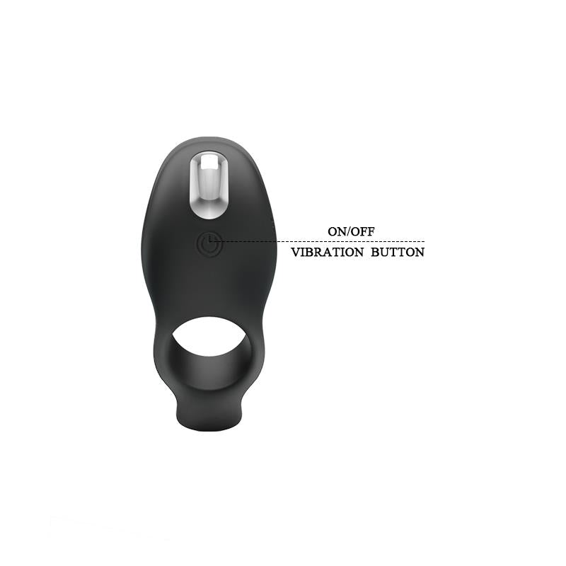 PRETTYLOVE - ANILLO PARA EL PENE CON VIBRACIÓN USB SILICONA