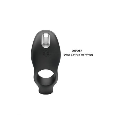 PRETTYLOVE - ANILLO PARA EL PENE CON VIBRACIÓN USB SILICONA