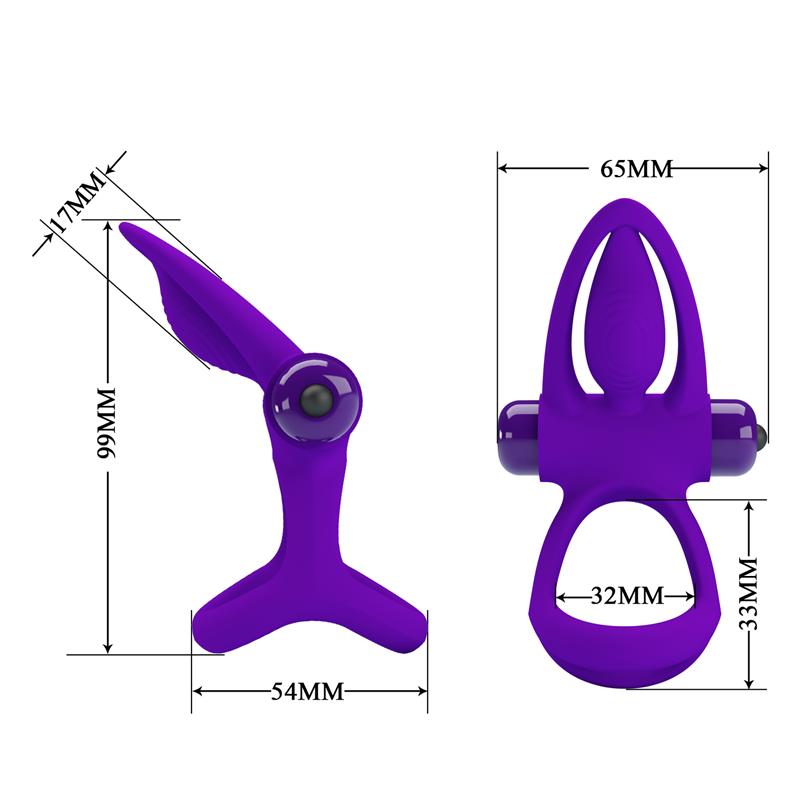 PRETTYLOVE - ANILLO PARA EL PENE CON VIBRACIÓN