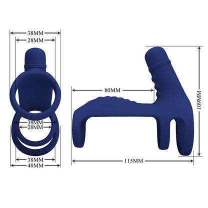PRETTYLOVE - ANILLO PARA EL PENE CON VIBRACIÓN