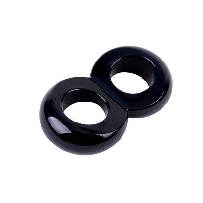 CHISA - ANILLO PARA EL PENE DOBLE DUO COCK 8 NEGRO