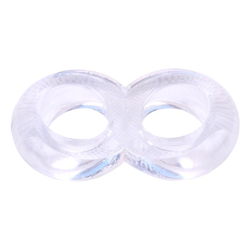 CHISA - ANILLO PARA EL PENE DOBLE DUO COCK 8 TRANSPARENTE