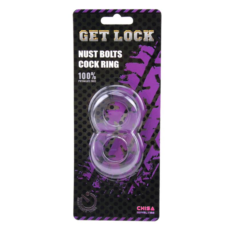 CHISA - ANILLO PARA EL PENE DOBLE DUO COCK 8 TRANSPARENTE
