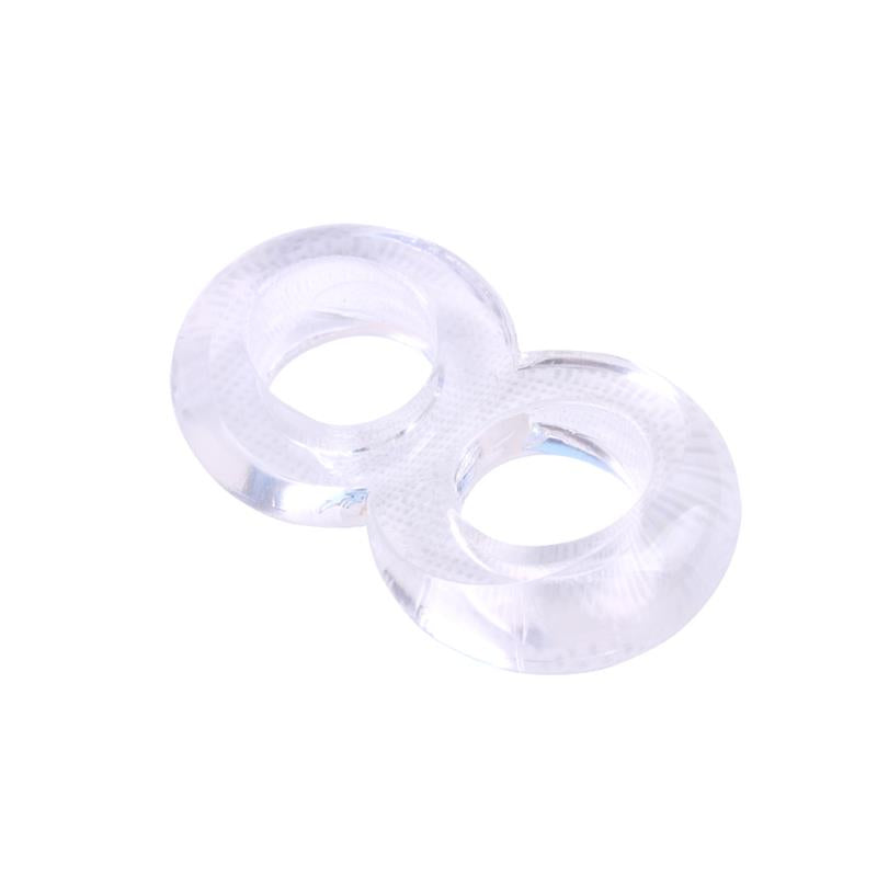 CHISA - ANILLO PARA EL PENE DOBLE DUO COCK 8 TRANSPARENTE