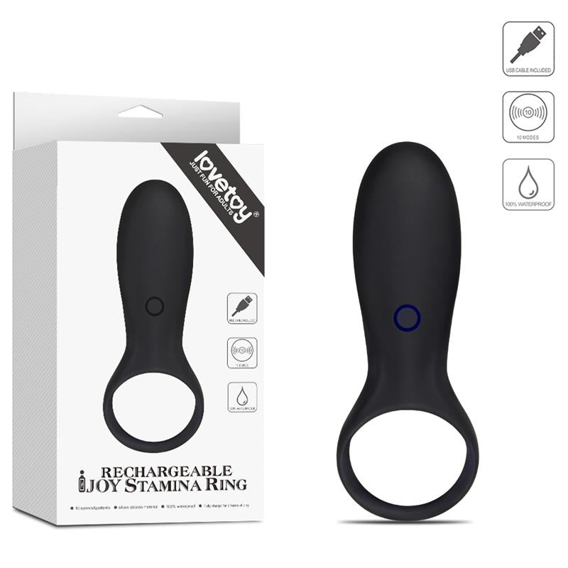 LOVETOY - ANILLO PARA EL PENE IJOY STAMINA RING USB NEGRO