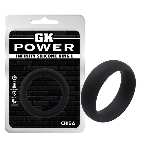 CHISA - ANILLO PARA EL PENE INFINITY SILICONA L NEGRO