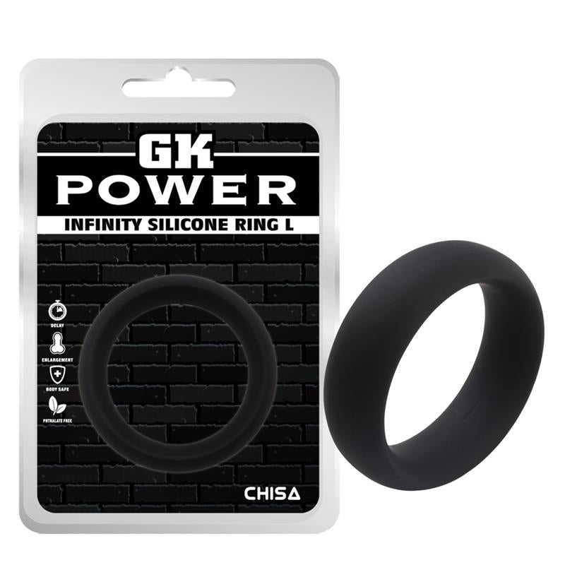 CHISA - ANILLO PARA EL PENE INFINITY SILICONA L NEGRO