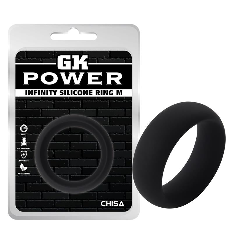CHISA - ANILLO PARA EL PENE INFINITY SILICONA M NEGRO