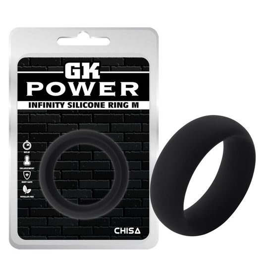 CHISA - ANILLO PARA EL PENE INFINITY SILICONA M NEGRO