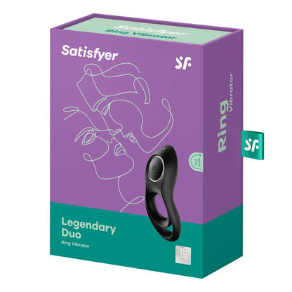 SATISFYER - ANILLO PARA EL PENE LEGENDARY DUO USB NEGRO