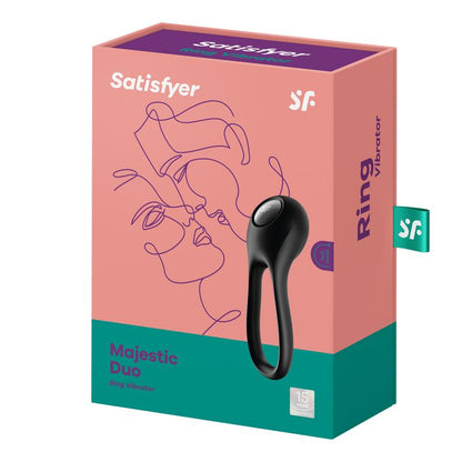 SATISFYER - ANILLO PARA EL PENE MAJESTIC DUO USB NEGRO