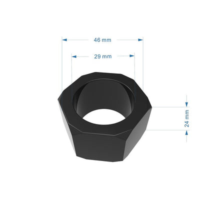 CHISA - ANILLO PARA EL PENE NUST BOLTS  NEGRO