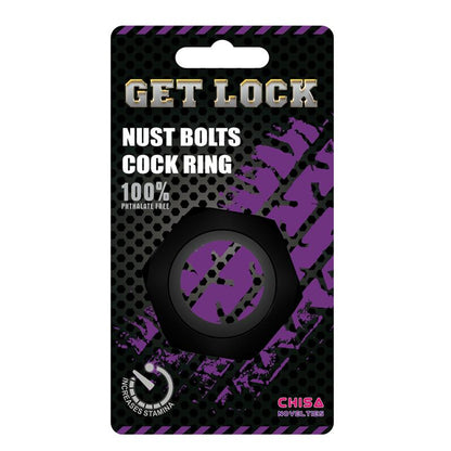 CHISA - ANILLO PARA EL PENE NUST BOLTS  NEGRO