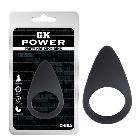 CHISA - ANILLO PARA EL PENE PARTY HAT SILICONA NEGRO