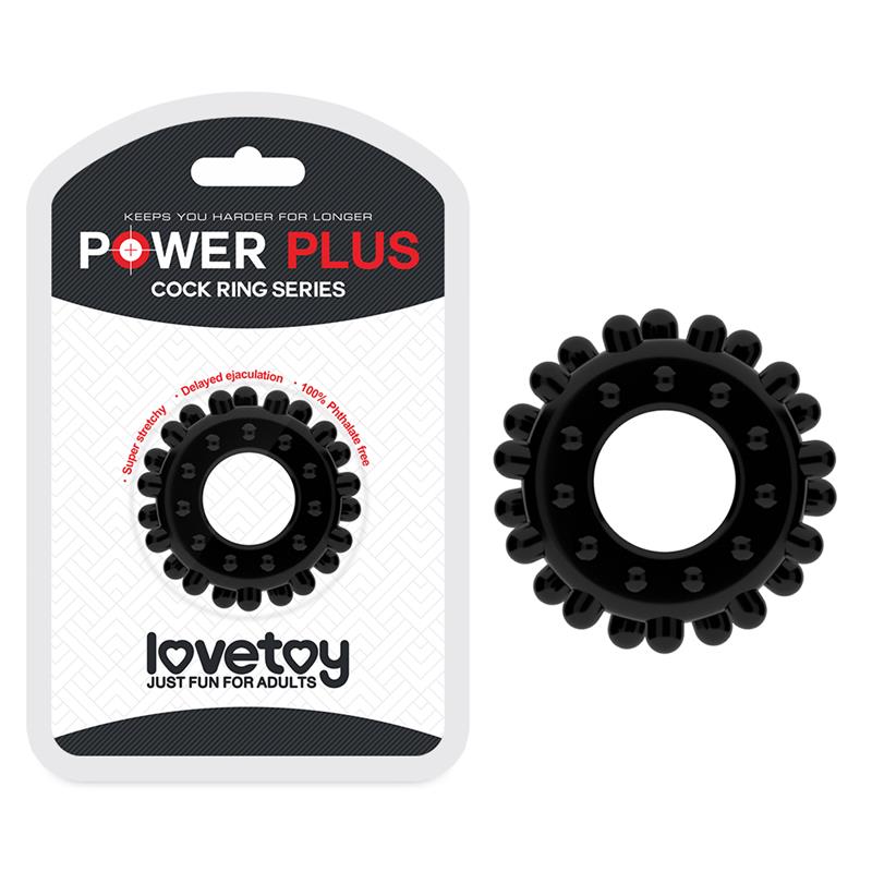 LOVETOY - ANILLO PARA EL PENE POWER PLUS NEGRO