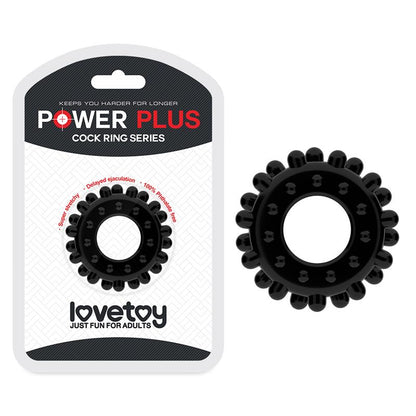 LOVETOY - ANILLO PARA EL PENE POWER PLUS NEGRO
